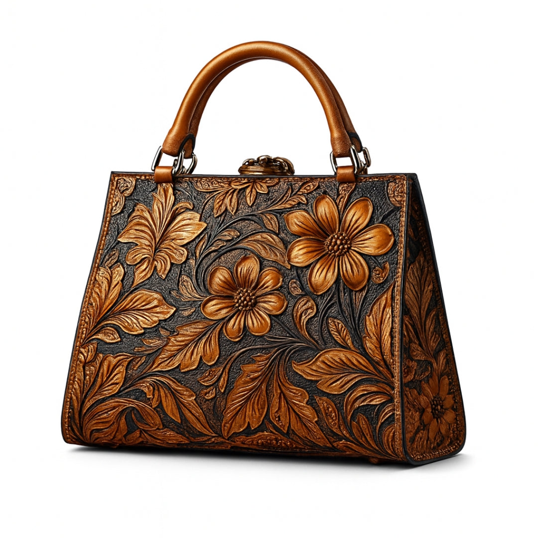 Floral Luxury Leather Handbag
