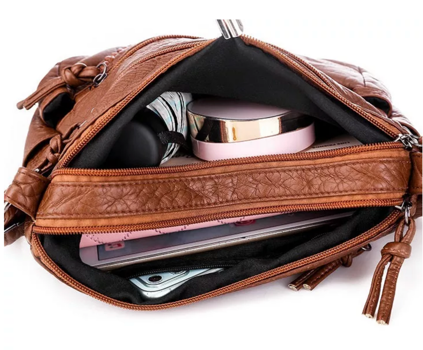 Rhea Braided Zip Crossbody